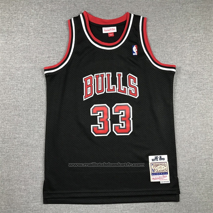 Maillot Enfant Chicago Bulls Scottie Pippen #33 Mitchell & Ness 1997-98 Noir